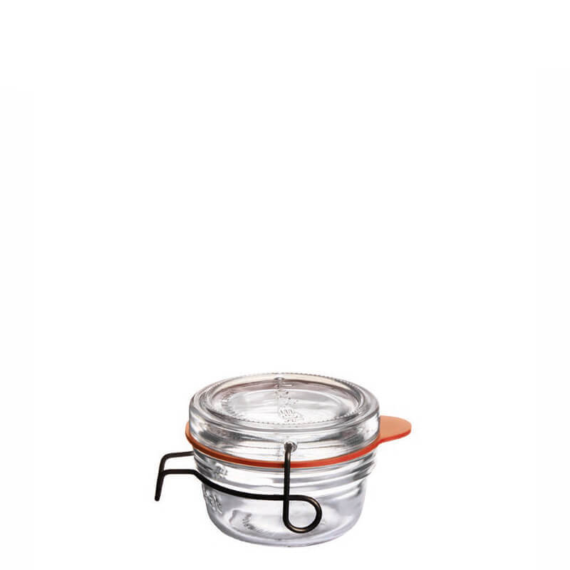 8 Cl Bormioli Luigi Lock Eat Luftdichtes Glas aus Glas Set mit 6 Teilen