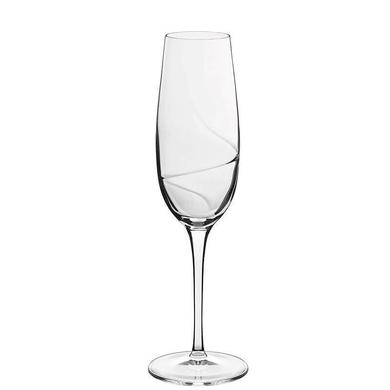 23 5 Cl Bormioli Luigi Aero Champagnerflöte aus Glas Set mit 6 Teilen