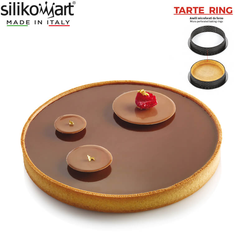 19 Cm Silikomart Tarte Ring Molde anillo microperforado antiadherente de silicona
