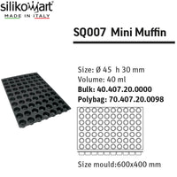 4 5 Cm Silikomart Sq007 Stampo Mini Muffin In Silicone