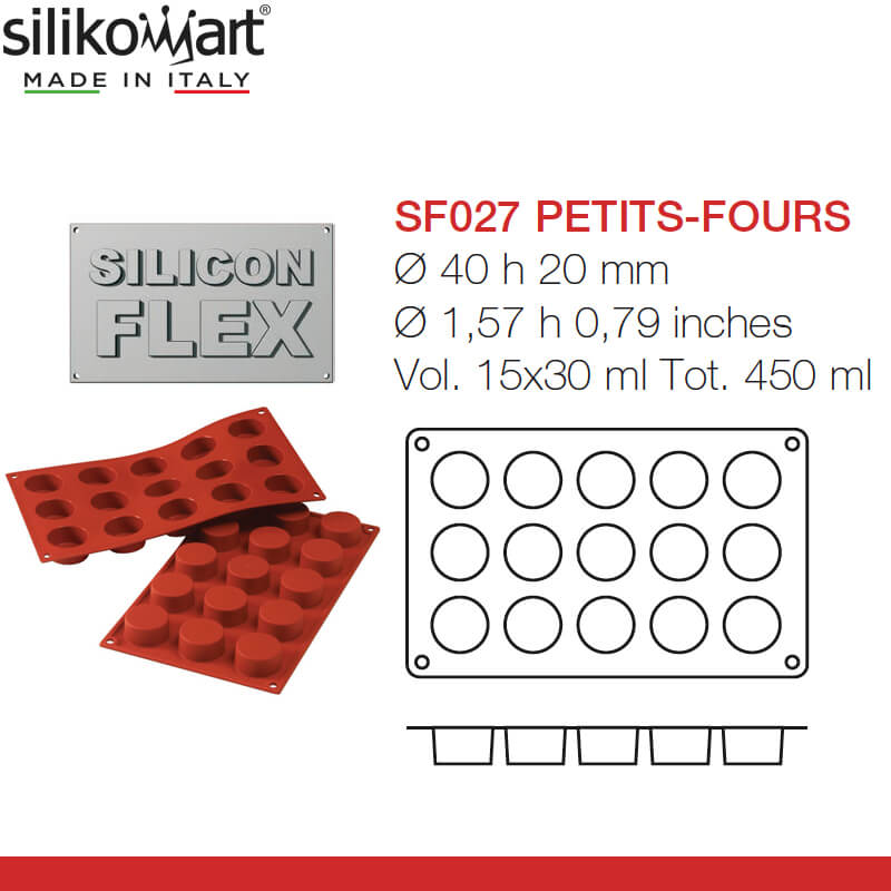 15 Forme Silikomart Classic Stampo Petits Fours In Silicone