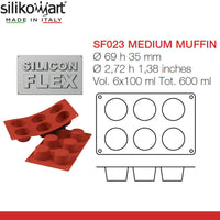 6 Silikomart vormen Classic Muffinvorm van silicone