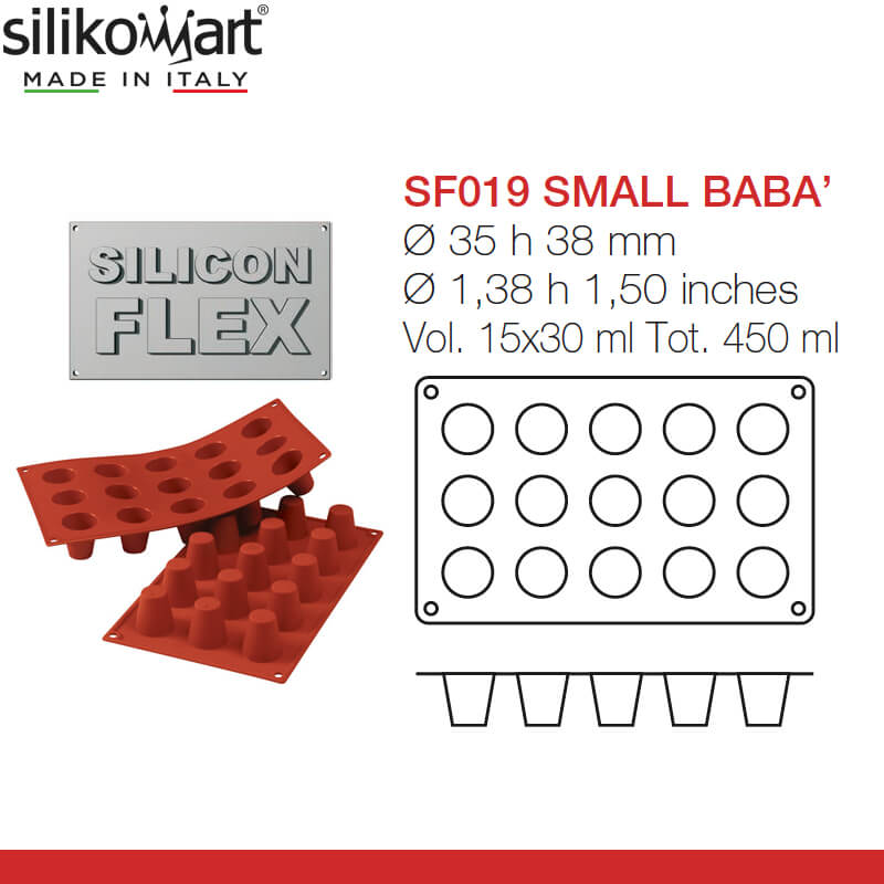 15 cavidades Silikomart Classic Molde baba silicona