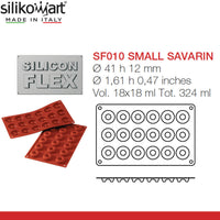 18 Cavities Silikomart Classic Savarin Mold in Silicone