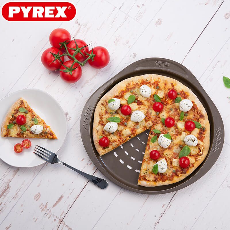 32 Cm Pyrex Asimetria Teglia Pizza Rotonda Non-Stick