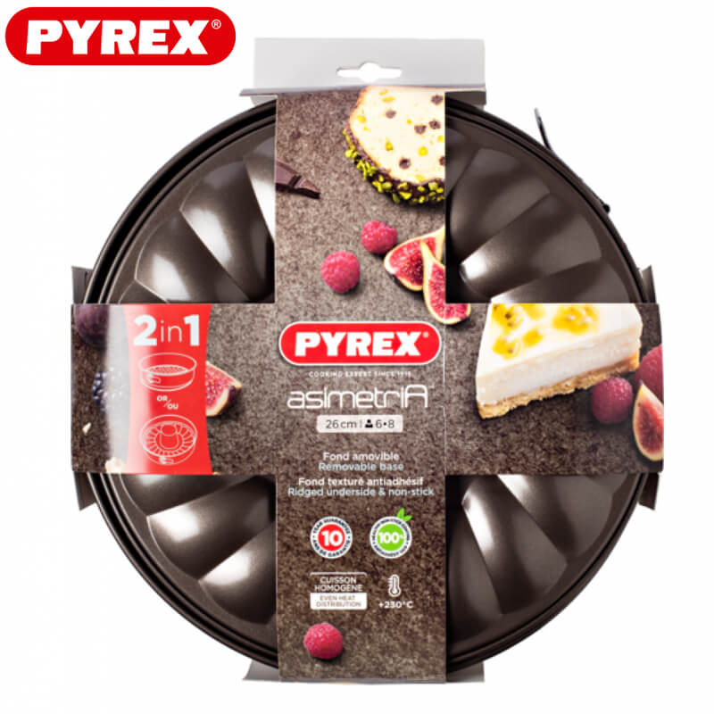 26 Cm Pyrex Asimetria Stampo Per Ciambella Apribile Antiaderente