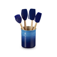 Le Creuset Craft Evolution set spatules de cuisine en silicone avec porte-spatules en grès - set 5 pièces