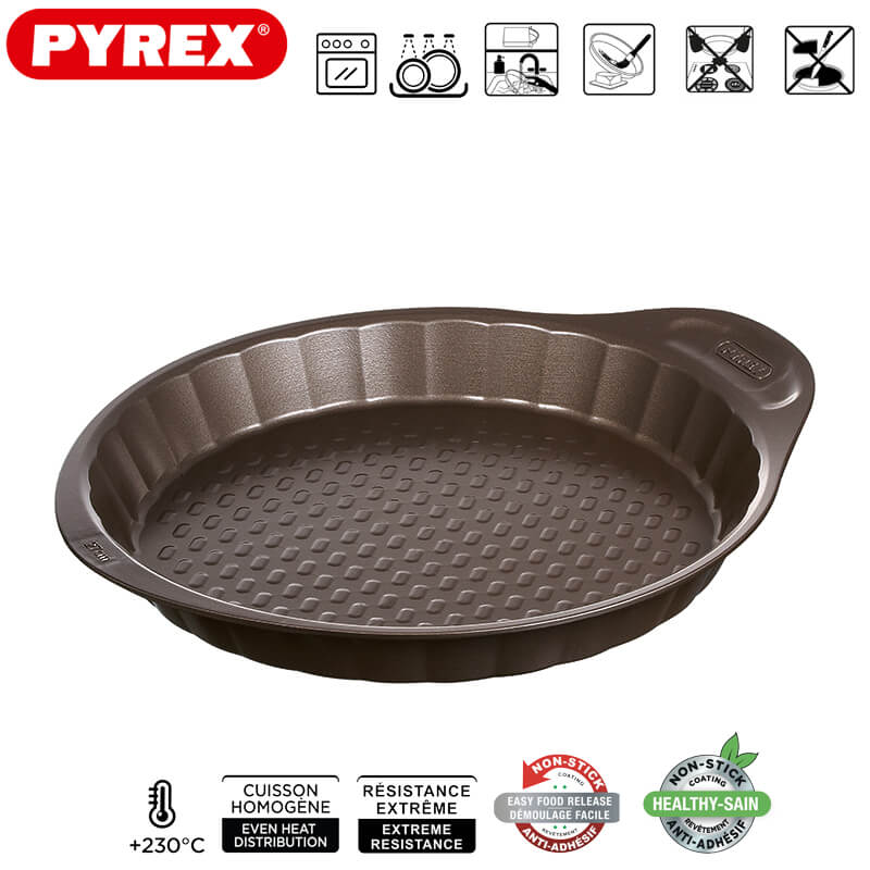 Pyrex Asimetria Molde De Tarta Redondo Antiadherente