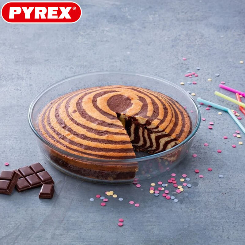 26 Cm Pyrex Bake And Enjoy Tortiera Rotondo en verre borosilicaté