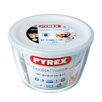 Pyrex Cook And Freeze recipiente redondo para alimentos de vidrio borosilicato