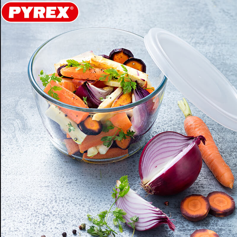 Pyrex Cook And Freeze recipiente redondo para alimentos de vidrio borosilicato