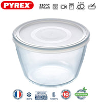 Pyrex Cook And Freeze recipiente redondo para alimentos de vidrio borosilicato