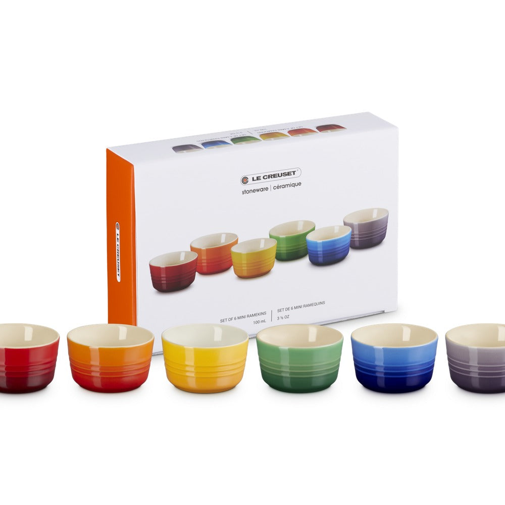 10 cl - Le Creuset Cucinare & Infornare Mini-Auflaufförmchen Aus glasiertem Steinzeug Set mit 6 Stück
