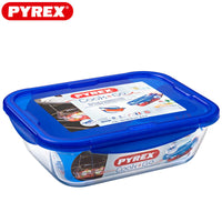 Pyrex Cook And Go luftdichter rechteckiger Lebensmittelbehälter aus Borosilikatglas