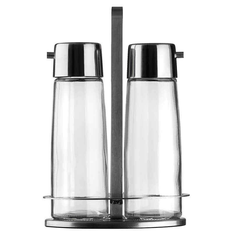 Pintinox Taste Set Huile Et Vinaigre En Acier Inoxydable Verre Set 2 pièces