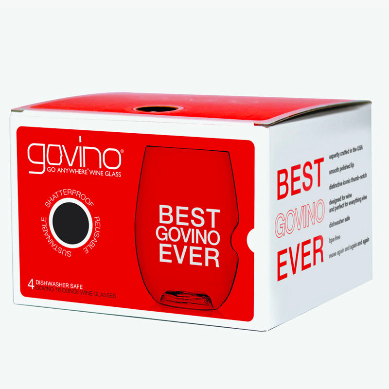 48 Cl Govino Vasos de Agua en Plástico - Set de 4 Pzs