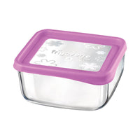 19X19 Cm Bormioli Rocco Frigoverre Fun Square Food Container in Glass