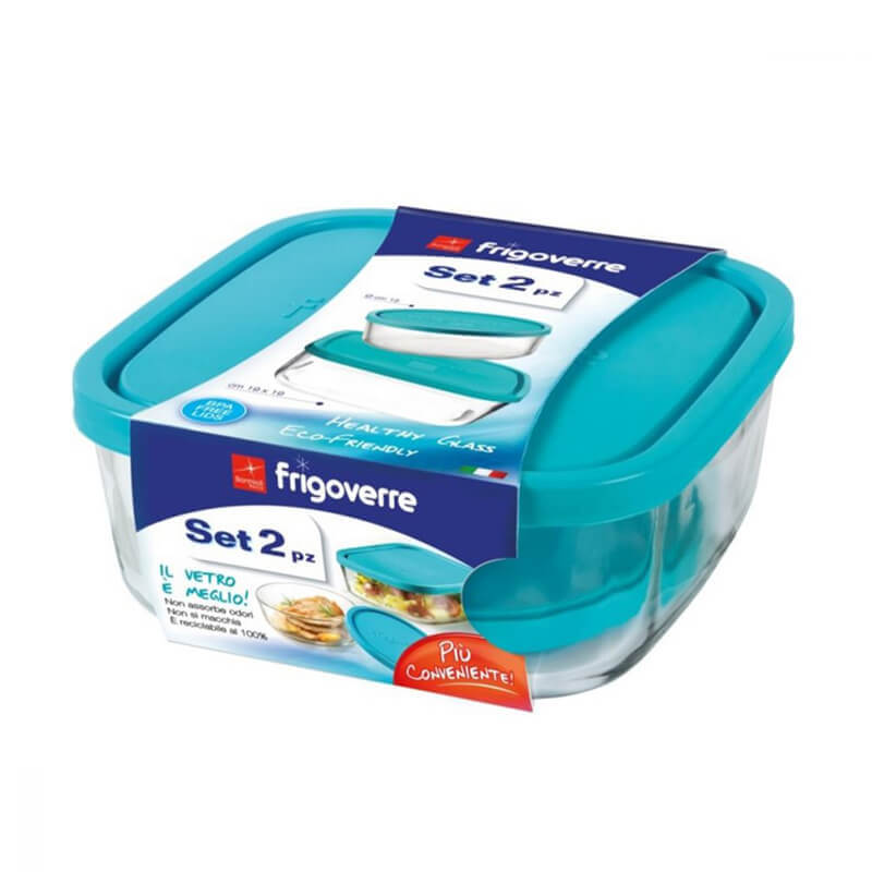 Bormioli Rocco Frigoverre Classic Petit contenant alimentaire en verre trempé Set de de 2 pz