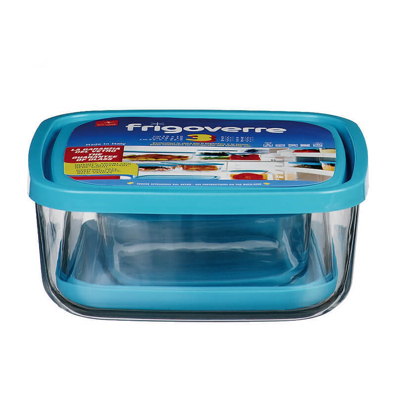 Bormioli Rocco Frigoverre Classic Contenitore Per Alimenti Quadrato Set 3 Pz
