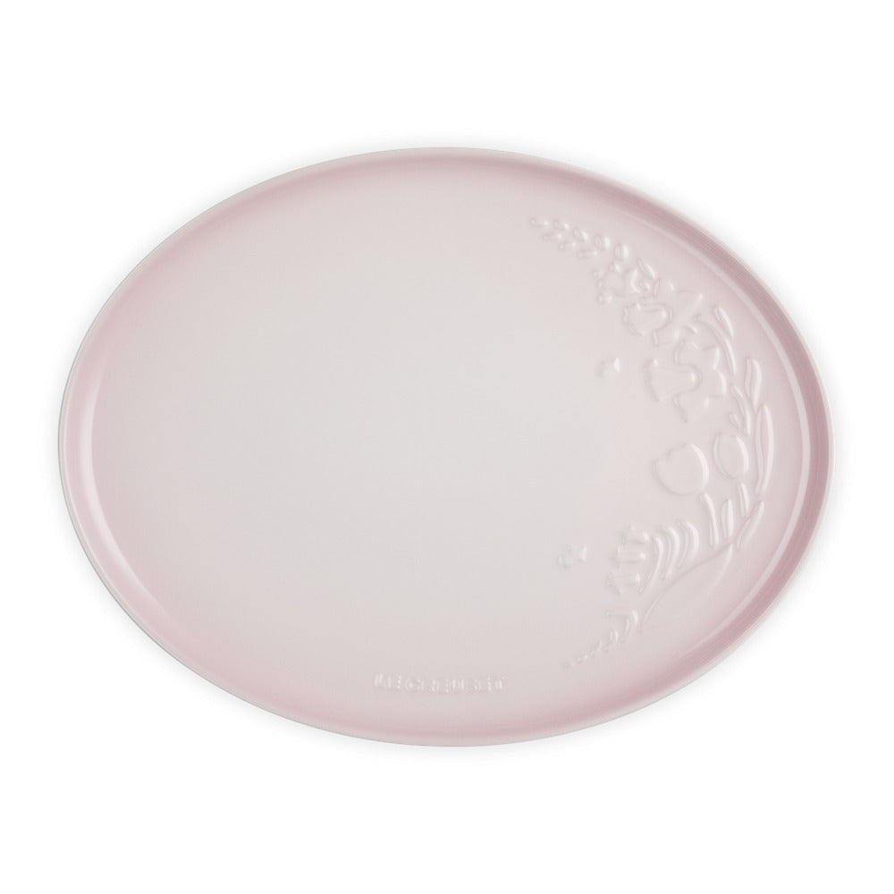 Le Creuset Jardin ovaal serveerblad in geglazuurd steengoed