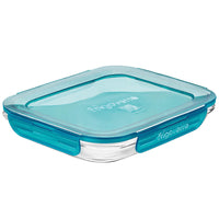 23X18 Cm Bormioli Rocco Frigoverre Evolution Boîte alimentaire hermétique rectangulaire en verre