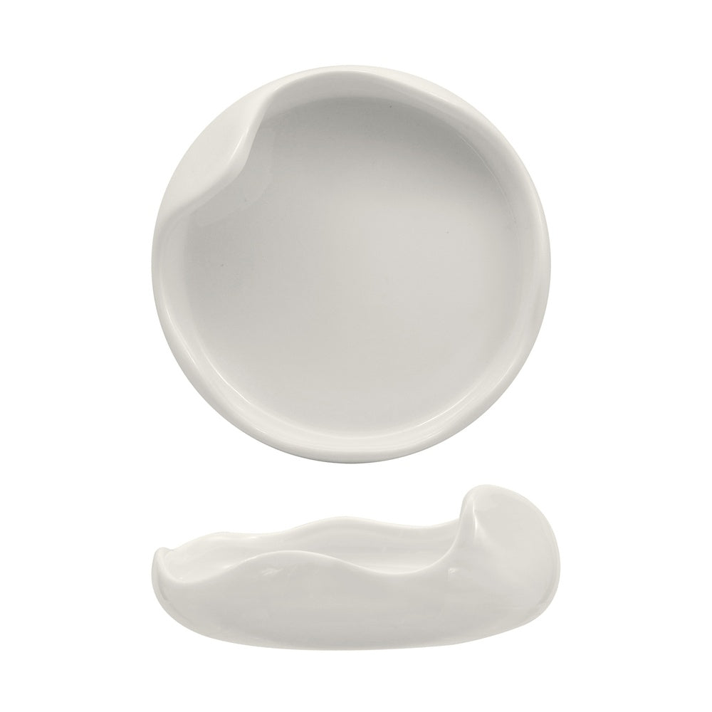 12 cm - Selecta Organico Presentation Plate In Porcelain Set 6 Pcs