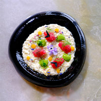 26.5x26 cm - Volcan Assiette De Présentation En Porcelaine Set 3 Pz