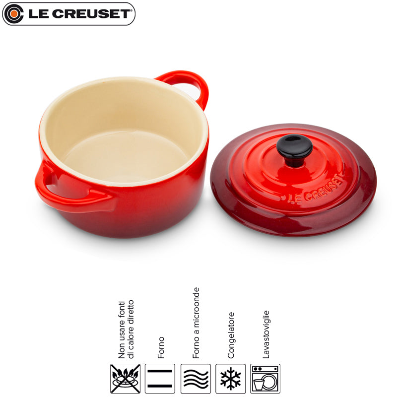 10 Cm Le Creuset Mini cocotte casserole ronde en grès vitrifié Set de 4 pz