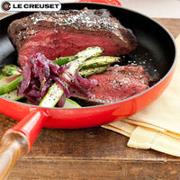 24 Cm Le Creuset Tradition Poêle En Fonte Émaillée Avec Manche En Bois
