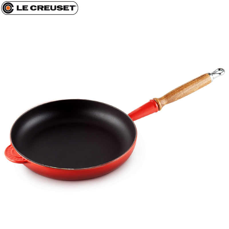 24 Cm Le Creuset Tradition Poêle En Fonte Émaillée Avec Manche En Bois