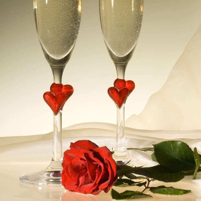 17 5 Cl Stolzle Lausitz L Amour Flûte En Verre Set de 2 Pièces