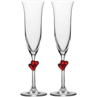 17 5 Cl Stolzle Lausitz L Amour Flûte En Verre Set de 2 Pièces
