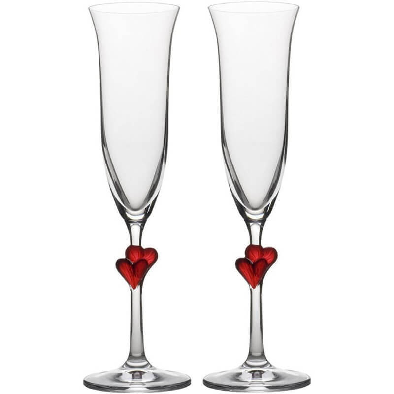 17 5 Cl Stolzle Lausitz L Amour Flûte En Verre Set de 2 Pièces