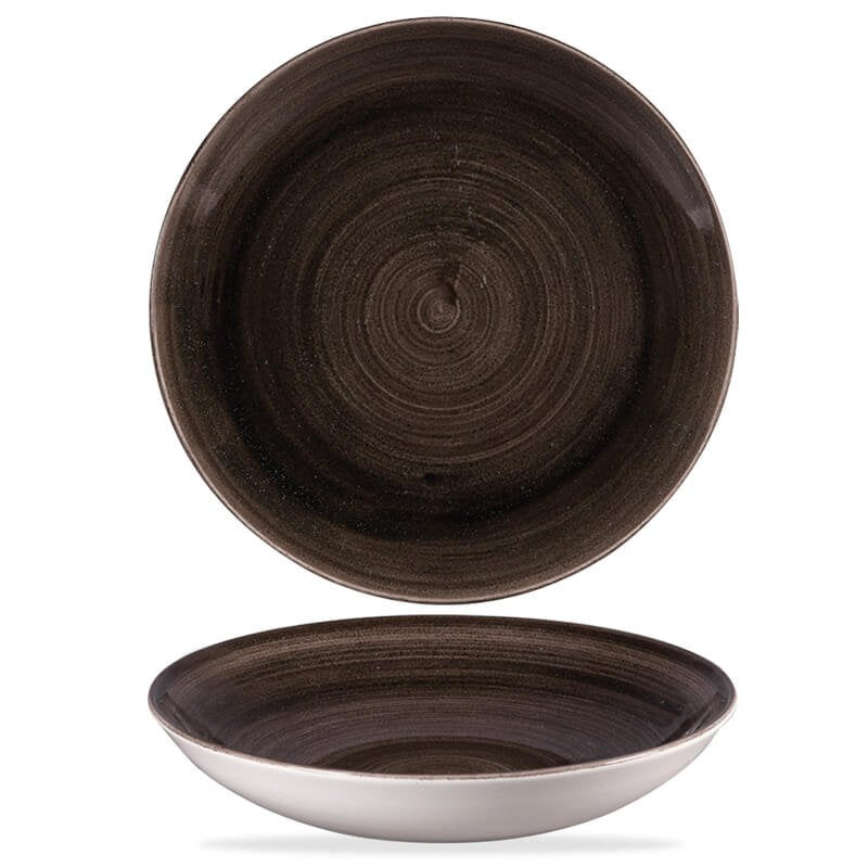 24 8 Cm Churchill Stonecast Piatto Fondo Rotondo In Porcellana Vetrificata