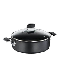 26 Cm Lagostina Tempra Titanium Extreme Shallow Non-Stick Aluminum Casserole with Lid