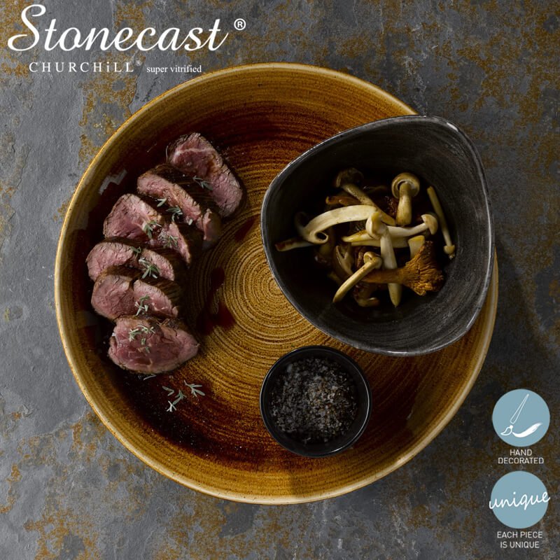 26 Cm Churchill Stonecast flat round plate in vitrified porcelain