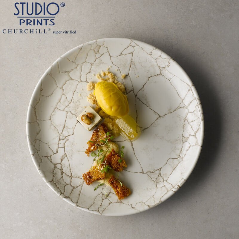26 Cm Churchill Studio Prints Kintsugi Plat bord van geglazuurd porselein