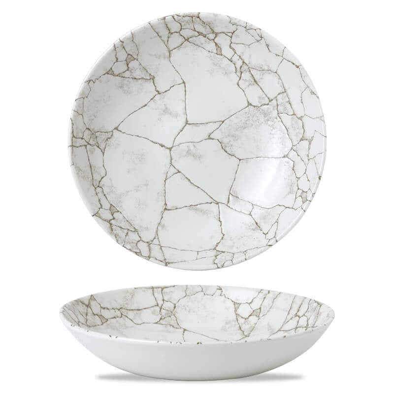 24 8 Cm Churchill Studio Prints Kintsugi Piatto Fondo In Porcellana Vetrificata