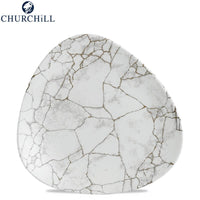 26 5X26 5 Cm Churchill Studio Prints Kintsugi Plato llano triangular de porcelana vitrificada