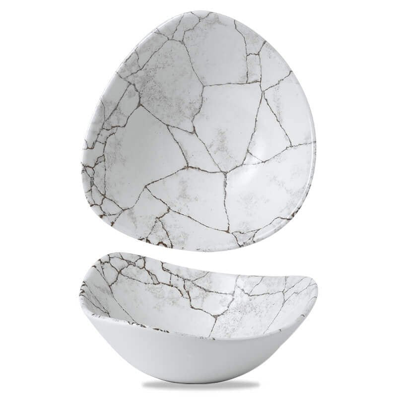 18 5X18 5 Cm Churchill Studio Prints Kintsugi Copita triangular de porcelana vitrificada