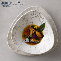 18 5X18 5 Cm Churchill Studio Prints Kintsugi Copita triangular de porcelana vitrificada