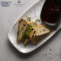 35 8X18 9 Cm Churchill Studio Prints Kintsugi Plato bandeja rectangular de porcelana vitrificada