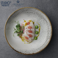 26 Cm Churchill Studio Prints Homespun Plato llano de porcelana vitrificada