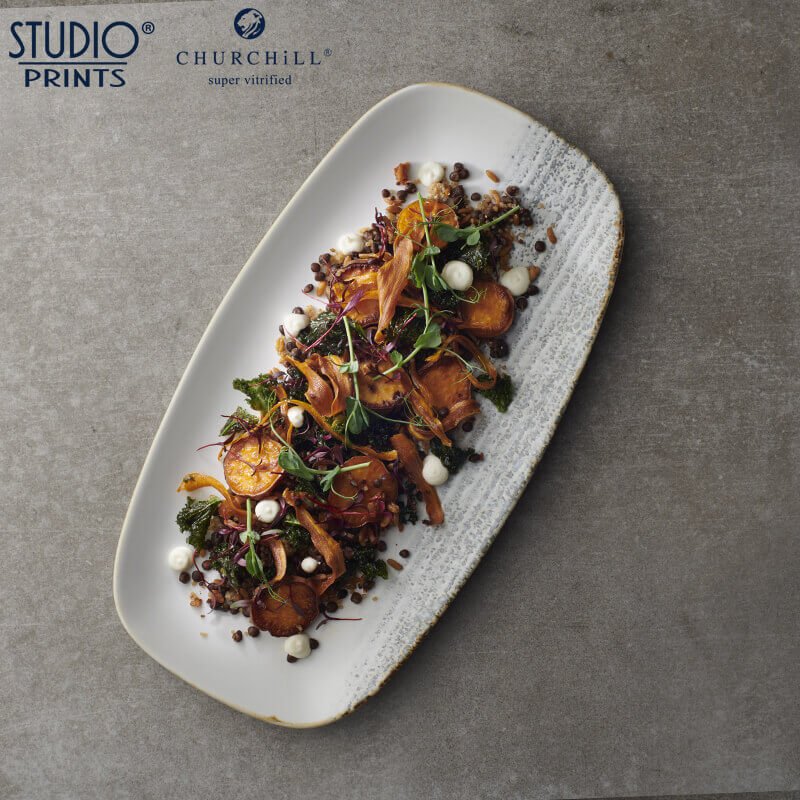 35 8X18 9 Cm Churchill Studio Prints Homespun Plato bandeja rectangular de porcelana vitrificada