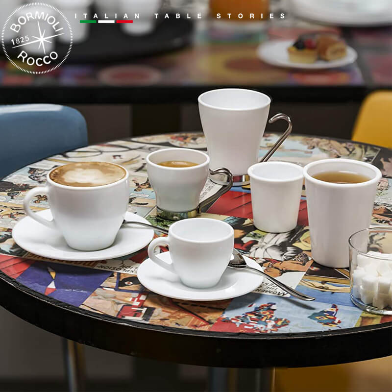 23 5 Cl Bormioli Rocco Aromateca Tazza Cappuccino In Vetro Set 4 Pezzi