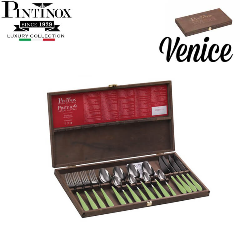 Pintinox Venice cutlery set in stainless steel - set of 16 pieces