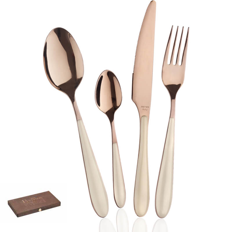 Pintinox Venice cutlery set in stainless steel - set of 16 pieces
