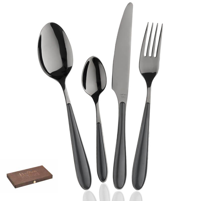 Pintinox Venice cutlery set in stainless steel - set of 16 pieces