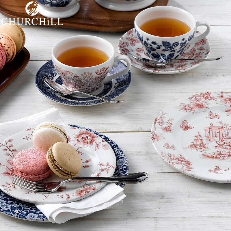 30 5 Cm Churchill Vintage Prints Prague Rose Plato Llano De Porcelana Esmaltada