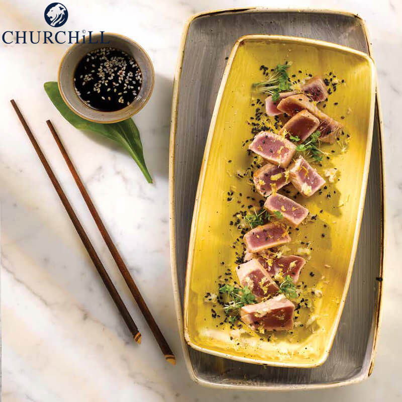 35X18 5 Cm Churchill Stonecast plato bandeja rectangular en porcelana vitrificada